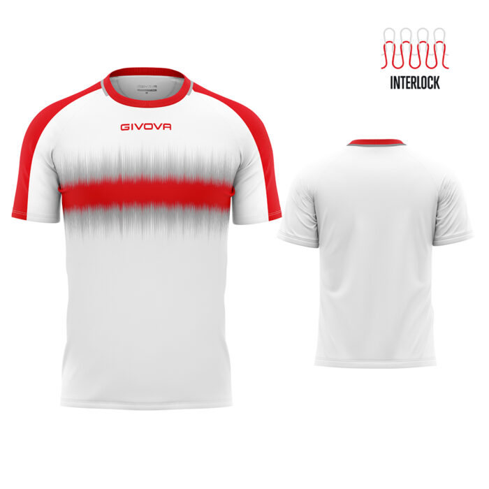 kokkino.leuko Givova Shirt Radio Αθλητικό T-Shirt Αγώνα - Image 8
