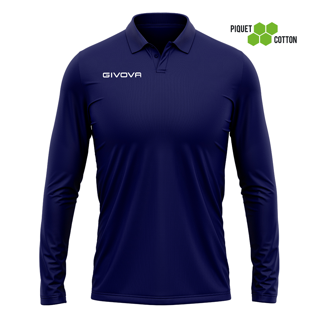 ma004_0004 Givova Polo Winter Μπλούζα Polo Μακρύ Μανίκι - Image 1