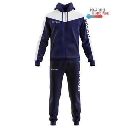 Givova Tuta Roma Con Cappuccio Polarfleece Σετ Φόρμας