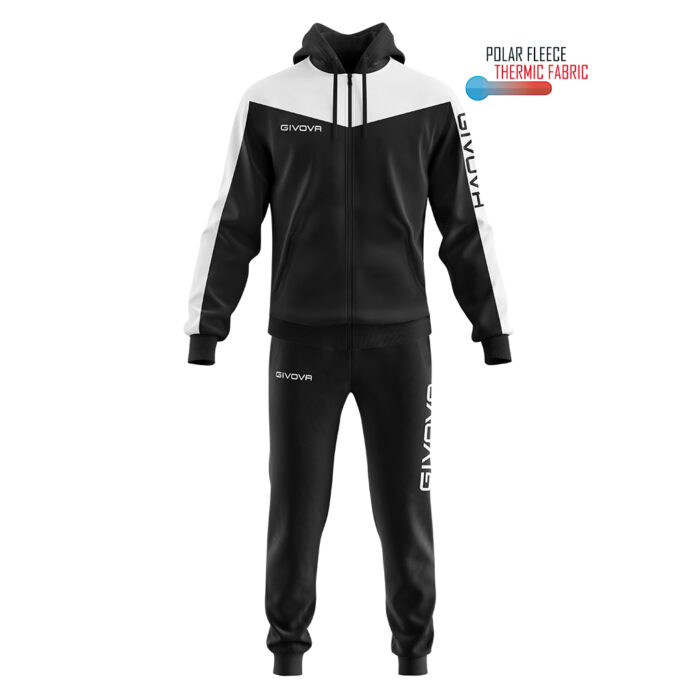 Givova Tuta Roma Con Cappuccio Polarfleece Σετ Φόρμας - Image 1