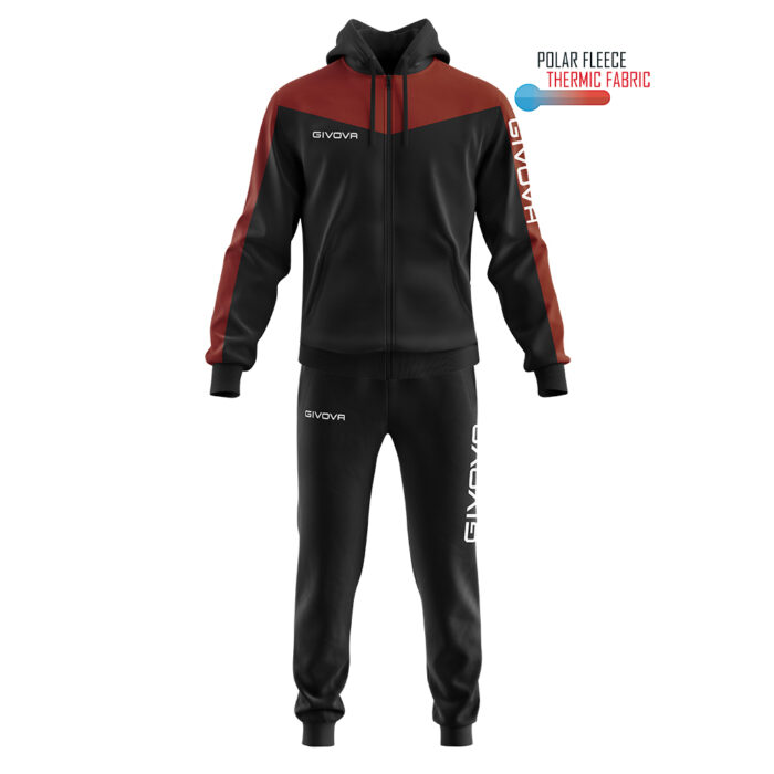Givova Tuta Roma Con Cappuccio Polarfleece Ανδρικό Σετ Φόρμας - Image 1