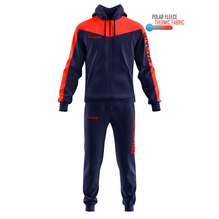 Givova Tuta Roma Con Cappuccio Polarfleece Σετ Φόρμας - Image 1